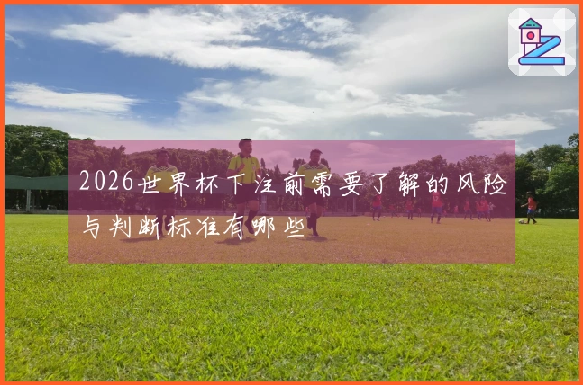 2026世界杯下注前需要了解的风险与判断标准有哪些